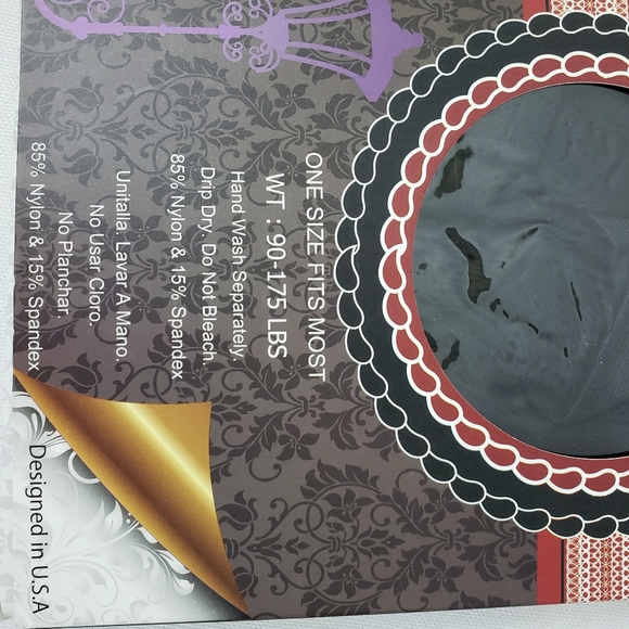 NIB CCDC black chevron small circle fishnet hose - Picture 3 of 4